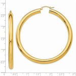 Load image into Gallery viewer, 14K Yellow Gold Polished 5mm Lightweight Hoop Earrings  60mm length
