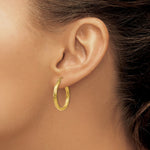 Load image into Gallery viewer, 14K Yellow Gold Polished 3.25mm Twisted Hoop Earrings  20mm length
