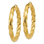 Load image into Gallery viewer, 14K Yellow Gold Polished 5mm Twisted Hoop Earrings 33mm length
