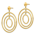 Load image into Gallery viewer, 14K Yellow Gold Fancy Circle Dangle Post Earrings
