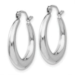 Load image into Gallery viewer, 14K White Gold Polished Hoop Earrings  15mm length
