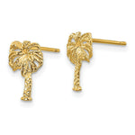 Load image into Gallery viewer, 14K Yellow Gold Palm Tree Post Earrings
