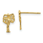 Load image into Gallery viewer, 14K Yellow Gold Palm Tree Post Earrings
