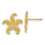 Load image into Gallery viewer, 14K Yellow Gold StarFish Post Earrings 15mm length
