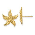 Load image into Gallery viewer, 14K Yellow Gold StarFish Post Earrings 17mm length
