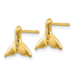 Load image into Gallery viewer, 14K Yellow Gold Whale Tail Post Earrings
