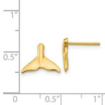 Load image into Gallery viewer, 14K Yellow Gold Whale Tail Post Earrings
