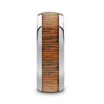 Load image into Gallery viewer, Mens Comfort Fit -Tungsten Domed Profile Polished Finish Wedding Ring - Koa Wood Inlay - 8mm Wide - Style name: KAMEHA
