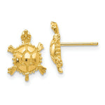 Load image into Gallery viewer, 14K Yellow Gold Turtle Post Earrings
