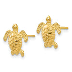 Load image into Gallery viewer, 14K Yellow Gold Sea Turtle Post Earring
