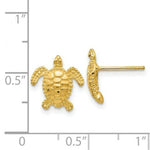 Load image into Gallery viewer, 14K Yellow Gold Sea Turtle Post Earring
