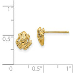 Load image into Gallery viewer, 14K Yellow Gold Mini Frog Post Earrings
