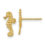 Load image into Gallery viewer, 14K Yellow Gold Mini Seahorse Post Earrings

