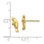 Load image into Gallery viewer, 14K Yellow Gold Mini Manatee Post Earrings
