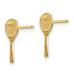 Load image into Gallery viewer, 14K Yellow Gold Mini Tennis Racquet w/Ball Post Earrings

