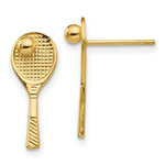 Load image into Gallery viewer, 14K Yellow Gold Tennis Racquet w/Ball Post Earrings
