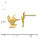 Load image into Gallery viewer, 14K Yellow Gold Hummingbird Post Earrings
