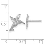 Load image into Gallery viewer, 14k White Gold Hummingbird Earrings

