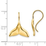 Load image into Gallery viewer, 14K Yellow Gold Whale Tail Wire Earrings
