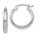 Load image into Gallery viewer, 14K White Gold Polished Hoop Earring  15mm length

