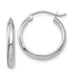 Load image into Gallery viewer, 14K White Gold Polished Hoop Earring  18mm length

