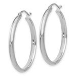 Load image into Gallery viewer, 14K White Gold Polished Hoop Earring  30mm length
