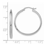 Load image into Gallery viewer, 14K White Gold Polished Hoop Earring  30mm length
