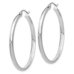 Load image into Gallery viewer, 14K White Gold Polished Hoop Earring  37mm length
