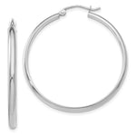 Load image into Gallery viewer, 14K White Gold Polished Hoop Earring  37mm length

