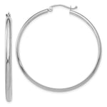 Load image into Gallery viewer, 14K White Gold Polished Hoop Earring  43mm length
