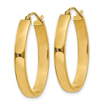 Load image into Gallery viewer, 14K Yellow Gold Lightweight Oval Hoop Earrings  17mm length
