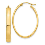 Load image into Gallery viewer, 14K Yellow Gold Lightweight Oval Hoop Earrings  21mm length
