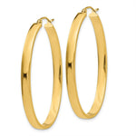 Load image into Gallery viewer, 14K Yellow Gold Lightweight Oval Hoop Earrings  29mm length
