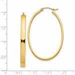 Load image into Gallery viewer, 14K Yellow Gold Lightweight Oval Hoop Earrings  29mm length
