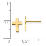 Load image into Gallery viewer, 14K Yellow Gold Polished Cross Earrings
