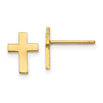 Load image into Gallery viewer, 14K Yellow Gold Polished Cross Earrings
