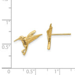 Load image into Gallery viewer, 14K Yellow Gold Hummingbird Post Earrings

