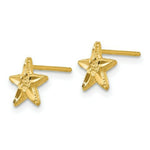 Load image into Gallery viewer, 14K Yellow Gold Diamond-cut StarFish Earrings
