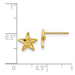 Load image into Gallery viewer, 14K Yellow Gold Diamond-cut StarFish Earrings
