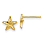 Load image into Gallery viewer, 14K Yellow Gold Diamond-cut StarFish Earrings
