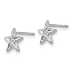 Load image into Gallery viewer, 14k White Gold Diamond-cut Starfish Earrings
