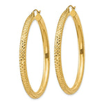 Load image into Gallery viewer, 14K Yellow Gold 4mm Diamond-cut Earrings  50mm length
