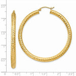 Load image into Gallery viewer, 14K Yellow Gold 4mm Diamond-cut Earrings  50mm length
