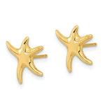 Load image into Gallery viewer, 14K Yellow Gold Polished Starfish Post Earrings
