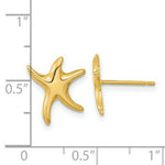 Load image into Gallery viewer, 14K Yellow Gold Polished Starfish Post Earrings
