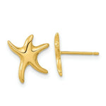 Load image into Gallery viewer, 14K Yellow Gold Polished Starfish Post Earrings
