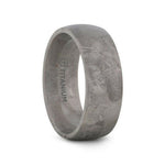 Load image into Gallery viewer, Mens Domed Titanium with Meteorite Pattern Wedding Ring - 8mm Wide - Style name: MAGELLANIC
