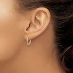 Load image into Gallery viewer, 14K Tri-Color Gold Polished 2.5mm Twisted Hoop Earrings  8mm length
