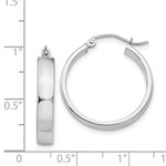 Load image into Gallery viewer, 14K White Gold Polished Hoop Earring  22mm length
