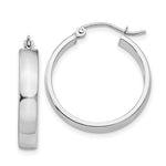 Load image into Gallery viewer, 14K White Gold Polished Hoop Earring  22mm length
